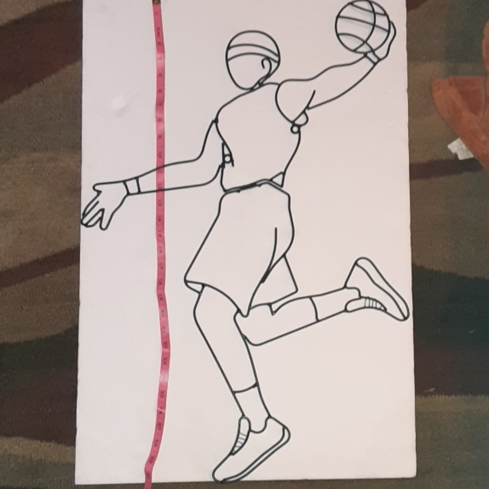 Metal Basketball Player wall art